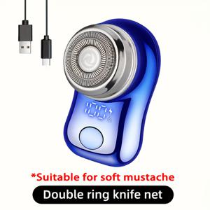 TEMU 최신 남성용 전기 면도기 미니 쉐이버, USB 수염 면도기, 언제 어디서나 쉬운 면도, 외출 및 차량/가정 사용을 위한 설계된 면도 도우미, 축제 선물로 완벽