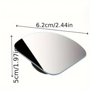 TEMU 2개 세트 범용 유리 자동차 와이드 앵글 블라인드 스팟 렌즈, 360° 조절 가능 고화질 무테 팬형 평면 곡률 렌즈 전 차량 호환