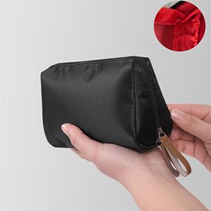 TEMU 신상 심플 솔리드 컬러 화장품 파우치 여성용 메이크업 백 다색 여행용 수납 가방 분할형 코스메틱 핸드백 립스틱 팩|립스틱