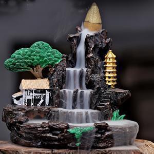 TEMU 1pc 향 홀더, 가정용, 실내, 다도 용 수지 복고풍 향 버너 크리 에이 티브 Rockery 향 예술 요가 장식, 새로운 복고풍 향 버너 장식, 역방향 백단 향 버너 장식품, 향없는 단일 향 버너, 가정 장식