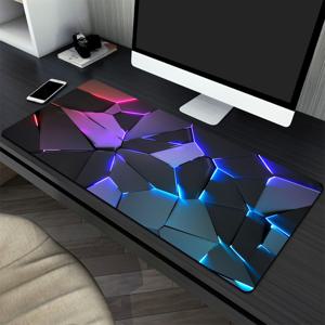 TEMU 1pc 게이머의 꿈: 스타일리시한 기하학적 디자인을 갖춘 초대형, 내구성이 뛰어난 마우스 패드 - 정밀한 자수 엣지, 미끄럼 방지 고무 베이스, 세탁 가능 - PC, 사무실, 기숙사 장식에 이상적 - 게이머, 사무실 직원, 학생에게 이상적인 선물, 대형 마우스 패드