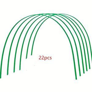 TEMU 22pcs 녹색 1.8M/70인치 긴 내구성 있는 섬유 강판 바닥 정원 지원 막대 울타리, 굽힐 수 있는, 자외선 및 얼음 방지, 온실, 채소 정원 및 싹 지원에 적합, 4Mm 직경 두꺼운