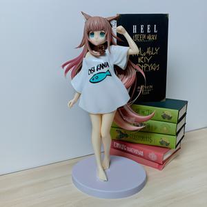 TEMU 어마어마한 고양이 소녀 애니메이션 조각품, 물고기 장식품이 있는 PVC 컬렉터블, 다양한 색상으로, 침실과 자동차를 장식하는 데 이상적, 애니메이션 팬들을 위한 이상적인 선물입니다.
