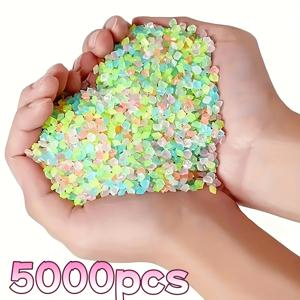 TEMU 5000 파티클 라디언트 샌드 - 빛나는 미니 공주 나라 장식, 수조용 인공 빛나는 돌, DIY 정원 포트레이트 식물, 수кул, DIY 정원 장식 | 빛나는 샌드 장식 | 플라스틱 용기, 공주 정원 장식
