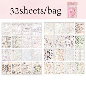 TEMU 1권 32개의 미니 스티커, 드림-도파민 시리즈, DIY 스크랩북 액세서리, 스크랩북 스티커, 사진 앨범에 붙일 수 있음, 쓰레기 일기장 장식, 휴대폰 케이스, 물병, 자동차 컵, 컴퓨터, 기타, 자전거, 스케이트보드, 수하물 일기장|다이어리