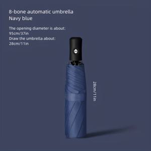 TEMU 8-Bone 자동 색상 우산, 한 클릭으로 열리고 접을 수 있음, 비즈니스 및 캐주얼 사용에 적합, 자외선 차단, 이상적인 선물, 남녀 공용