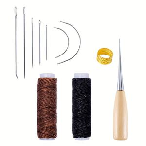 TEMU 새로운 가죽 작업 도구 세트, (1 Awl, 2 실, 8 직조 도구 포함) - 수제 가죽 공예, DIY 가죽 프로젝트, 가죽 가방 만들기, 바느질에 필수. 추수감사절과 어머니날을 위한 완벽한 선물, 신발 바느질용 바늘