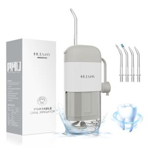 TEMU 휴대용 물 세척기, 치약과 함께하는 무선 구강 세척기, USB 충전식 치실, 향수 없는, 4V 최대, 구강 관리 및 석영 분말 청소용 물치실