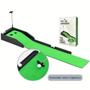 TEMU 1pc Progolf 실내 미니 퍼팅 매트, 자동 공 반환, 고반사 인덱스 폴리머, 속도 및 정확도에 대한 정밀 훈련, 새해, 아버지의 날, 교사들의 날 선물용 데스크 게임
