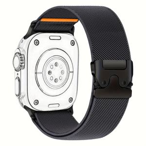 TEMU 애플워치 밴드용 스포츠 탄성 나일론 스트랩 여성/남성 40mm 42mm 41mm 38mm 44mm 46mm 45mm 49mm, 아이워치 밴드 시리즈 11/10/9/8/7/6 5/4/3/SE/2세대/울트라/2/3 스마트워치 액세서리 교체용 나일론 팔찌|남자팔찌