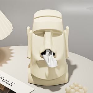 TEMU 1pc 다기능 레트로 스톤 디자인 데스크 오가나이저 - 헤드폰 & 안경 홀더, 내장된 티슈 박스, 내구성 있는 플라스틱, 가정 사무실, 거실, 침실에 이상적 - 독특한 부활절 선물, 헤드폰 홀더 | 세련된 액세서리 | 내구성 있는 플라스틱