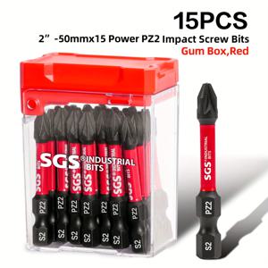TEMU PZ2 강력 자석 필립스 헤드 스크루드라이버 비트, S2 강철, HRC61, 녹 방지 및 부식 방지, 1/4인치 육각 샹크 전기 드라이버와 호환 가능, 수리, 홈 데코 및 제조에 적합