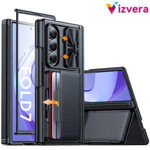 TEMU 삼성 Z 폴드 7용으로 디자인된 보호 폰 케이스, 지갑이 포함된 카드 5~6개, 카메라 커버 및 킥스탠드가 있는 제품. 전체 충격 방지 기능과 크리스마스, 할로윈, 생일 및 기타 휴일에 좋은 선물로 제공합니다|카드지갑|폰케이스|지갑