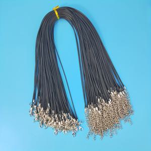 TEMU 100개 패션 PUPU PU 가죽 목걸이 왁스 코드 버클 블랙 컬러풀 1.5mm (길이 45cm / 18인치) 고품질 루즈 네클리스 DIY 액세서리 남녀 공용 데일리 착용 주얼리 만들기 소품
