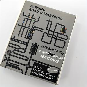 TEMU 28pcs DIY 스티커 도로 신호 대형 세트, 교통 규칙 테이프, 게임 테이프, 선물 상자 장난감 자동차 장비, 교육용 수공예품, 스크랩북 장식, 휴일 선물