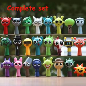 TEMU 6개/24개 스프런키 리듬 박스 시리즈 피규어 PVC 소재 독특한 외관 선물 선택, 휴일 선물 및 수집용 홈 데코에 적합, 크리스마스, 할로윈 장식, 가을 홈 데코 수집 피규어