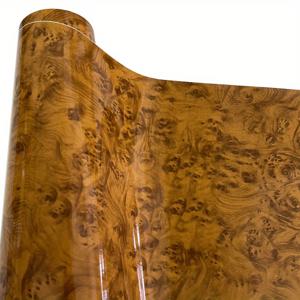 TEMU 50cm X 300cm 광택 우드 그레인 비닐 자동차 랩 호일 껍질 및 스틱 가정용 가구 포장 커버 용 자기 접착 데칼 필름