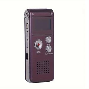 TEMU 8GB 디지털 음성 녹음기 + MP3 플레이어 - 리튬 폴리머 배터리 충전식, 6가지 녹음 모드, 보이스 액티베이션 (VAR), 최대 650시간 오디오 녹음 가능