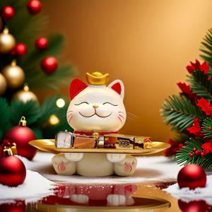 TEMU 1개 부자 고양이 조각상 - 웃는 황금 왕관 장식 트레이, 홈/오피스용 레진 캔디 볼 베이스, 할로윈, 크리스마스, 결혼식에 이상적 - 고양이 애호가와 번영 장식에 완벽한 선물, 고양이 장식, 조각상, 홈 장식, 홈 데코 아이템, 피규어, 거실 장식, 아파트 장식, 조각상, 홈 장식, 할로윈 장식