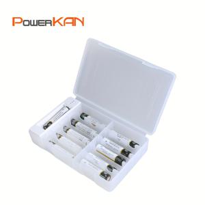 TEMU PowerKAN 내장형 배터리 테스터가 있는 배터리 보관함 - AA/AAA 20개 수납 가능, 충전기 없는 테스터 지원 - ABS/PP 강화 소재, 쌓기 가능한 디자인 - 알카라인 및 NiMH 배터리 호환 - 가정용, 사무실, 여행에 적합 - 배터리 미포함, 컴팩트 케이스, 보호 케이싱, 전력 관리, 홈 오거나이저