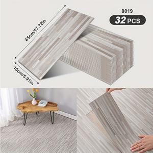 TEMU 32개 3D 목재 그라인 비닐 바닥 타일, 17.72