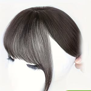TEMU 여성용 우아한 3D 프렌치 뱅 가발 - 고온 합성 머리카락, 자연스러운 룩, 다양한 스타일링 가능, 모든 인종에 완벽함