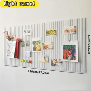 TEMU 대형 수직 줄무늬 펠트 보드 포토 월, 침실 거실 기숙사 장식 배경 메시지 디스플레이 패널, 예술 전시 사진 벽 장식 게시판, 무드릴 자가 접착 쉬운 설치, 가정 학교 사무실 데코 메모패드