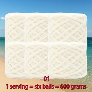 TEMU 6pcs 소프트 클랜키 양모 - 8mm 두꺼운, 부드럽고 부드럽고, DIY 뜨개질 및 크로셰트용 다색 옵션, 모자, 스카프, 담요 및 가방에 완벽합니다, 총 무게 570g (95g + 5g 각) - 부드러운 질감, 두꺼운 양모|스카프|뜨개실