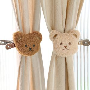TEMU 2팩 귀여운 3D 커튼 타이백 - 금속 & 폴리에스터 만화 동물 디자인, 얇은 또는 시어 커튼용 우아한 홈 데코 액세서리, 침실, 거실, 출입구에 완벽 - 집에 환상적인 터치를 더해주는 거실 커튼