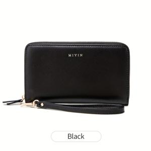 TEMU 빈티지 대용량 여성 지갑 |, 여러 지폐 칸막이, 여러 카드 슬롯, 지퍼 잠금, 내구성, 넉넉한 공간, MIYIN 브랜드