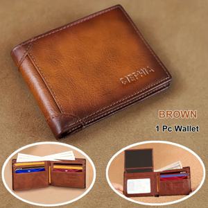 TEMU 빈티지 남성용 정품 가죽 RFID 차단 지갑 - 갈색 플립탑 디자인과 다수의 카드 슬롯, 세련된 비즈니스 스타일, 내구성 및 보안 - 데이, 아버지의 날 또는 추수감사절을 위한 완벽한 선물, Rfid 안전 지갑 | 세련된 비즈니스 지갑 | 앤티크 가죽 지갑, 추수감사절에 적합|명함지갑