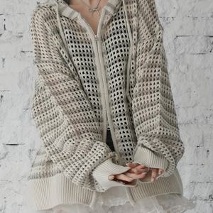TEMU 여성용 베이지 반투명 오픈 프론트 스웨터 - 가벼운 후드 카디건, 봄/여름 계절 전환기용 긴소매 레이어링 피스, 시크 캐주얼 또는 포멀 룩, 중동 스타일, 우아한 질감
