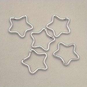 TEMU 5개 세트 금색 알루미늄 펜타그램 모양 버클, 키체인 클립, 캠핑용 물병 고리, 아웃도어 백팩 액세서리|백팩|키링|키링부자재