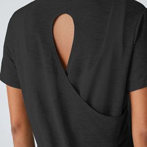 TEMU 여성용 크로스백 디자인 요가 탱크 탑 - 가벼우며 습기를 흡수하는 여름용 운동 셔츠, 단색, 중간 스트레치, 캐주얼 및 피트니스 웨어, 요가 의류 | 크로스백 디자인 | 중간 스트레치 소재, 요가 의류|요가|요가복|셔츠