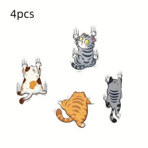 TEMU 4개 세트 귀여운 고양이, 방 꾸미기에 딱! 방 배경 벽 스티커, 방수 및 탈부착 가능, 파티 및 홈 데코레이션에 적합