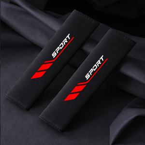 TEMU 2pcs 스포츠 자동차 안전벨트 패드 - for bmw 1 3 5 7 시리즈 및 X1 X3 X4 X5 X6, 토요타, 볼보, 혼다, 현대와 호환됩니다. - 스타일리시한 블랙 & 레드 디자인, 폴리에스터 소재, 자동차 내부 액세서리 | 스포츠 디자인 | 내구성 있는 어깨 스트랩 커버, 자동차 안전벨트 패드