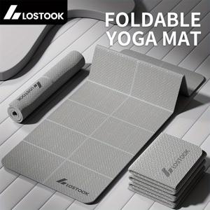 TEMU Lostook 접이식 요가 매트 - TPE, 미끄럼 방지, 방수, 가벼우며 휴대용 요가 및 , 체육관 필수품| 디자인|강력한 요가 매트