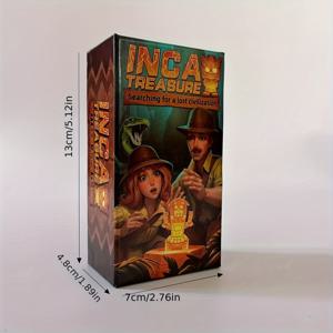 TEMU 인카 보물: 인카 보물 사냥에 탑승, 3-8명의 플레이어를 위한 전략 어드벤처 게임, 가족용 파티 게임, 야외 어드벤처, 종이 재료, 완벽한 선물