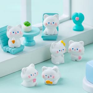 TEMU 6개 세트 귀여운 백팩 고양이 장식품 - 작은 책상, 선반, 차량용 생일 파티 - 감동적인 눈과 디자인의 레진 피규어 - 집, 사무실, 선물용 - 전기 불필요 - 고양이 애호가를 위한 완벽한 선물, 선반 액세서리, 만화 스타일 테이블탑 소품, 가벼운 장식품, 홈 데코레이터