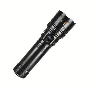 TEMU 1개 고밝기 LED 손전등, 4가지 조명 모드, USB 충전식, 조절 가능한 빔, 명확한 배터리 디스플레이, 야간 조명을 위한 이상적인 선물, 야외 조명 | 조절 가능한 빔 손전등 | 내구성 있는 구조, 손전등, 충전식 손전등, 충전식 손전등, USB 손전등, 파워 뱅크, 강력한 손전등, 강력한 휴대용 손전등|보조배터리