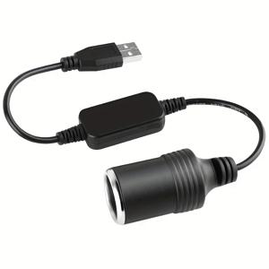 TEMU USB 타입-A에서 USB-C로의 5V 차량용 대시캠 전원 코드, 1.2m/1.8ft 헤비듀티 브레이드 USB-C 허브 및 파워 뱅크, 주차 모니터링용, 컴팩트 디자인, 고품질 커넥터, 배터리 미포함|보조배터리