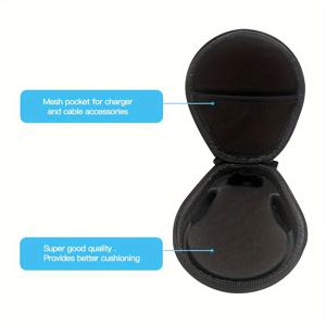 TEMU 새로운 뼈 전도 헤드폰 케이스 - Shokz 패브릭 모델 이어버드 케이스 - 보호 패딩과 액세서리 구획이 있는 내구성 있는 헤드폰 박스 (헤드폰 별도 판매) After Aeropex AS800, OpenRun Pro, OpenSwim, OpenRun Mini, OpenComm 호환