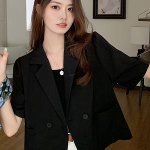 TEMU 여성용 - 우아한 루즈핏 재킷, 비침 방지 소재로 사무실/파티/일상복으로 적합한 봄/여름/가을 트랜지셔널 아우터웨어