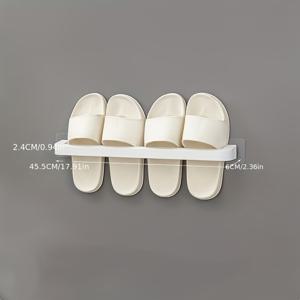 TEMU 벽걸이 신발 정리대 - 전기 필요 없는 플라스틱 슬리퍼 및 신발 보관함, 욕실, 침실, 집 & 기숙사용, 신발 보관함,신발 정리대 공간 절약기,공간 절약형 신발장,커버가 있는 신발장,신발 정리대 보관함,현관용 신발장,신발 보관 정리함,접이식 신발장,수직 신발장,신발장, 컴팩트한 디자인,청소하기 쉬움,튼튼한 구조,작은 공간 생활,아파트 필수품