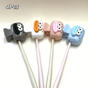 TEMU 4개 세트 귀여운 소시지 입 치실 홀더 - 휴대용, 저자극성 PP 소재, 보호 커버가 있는 컬러풀 여행 및 가정용 치실 정리함, 여행용 치실 홀더|재미있는 디자인|내구성 있는 치실 홀더, 여행용 치실 홀더, 치실 케이스, 치실 커버, 치실 홀더