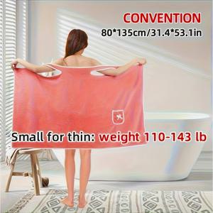 TEMU 흡수 빠른 건조 착용 가능한 타월 측정 79.88cm X 135.0cm, 침실, 개인 공간 및 가정용으로 적합합니다. 두꺼워 있고 편안하며 빠르게 건조되며, 세 가지 색상으로 제공됩니다