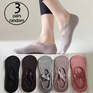 TEMU 3켤레/10켤레 도트 패턴 미끄럼 방지 실리콘 요가 양말, 사계절용 파이버 및 바닥 피트니스 댄스 양말, 손세탁 전용, 남녀 공용 소프트 원단 구조 댄스 액세서리, 홈 와이드 핏 슬리퍼, 여성용 와이드 핏 슬리퍼, 여성용 와이드 핏 슬리퍼, 여성용 슬리퍼 와이드 핏, 여성용 스포츠 양말, 여성용 요가 양말, 여성용 액세서리
