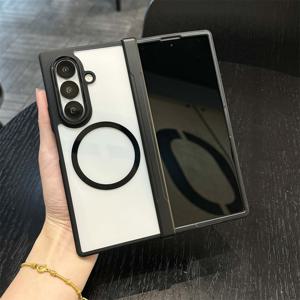 TEMU 삼성 갤럭시 Z 폴드 7 Fold7 5G 2025 투명 케이스 - 자석 힌지 보호 내구성 충격 방지 휴대폰 커버