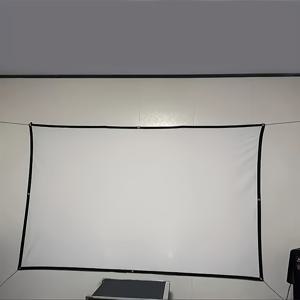 TEMU 60인치 HD 프로젝터 스크린 - 접이식 주름 방지 휴대용 무공극 표면, 16:9 와이드스크린 비율 & 풀 HD 선명도, 실내/야외 홈시어터, 파티, 사무실 프레젠테이션용 - 가볍고 간편 설치 (배터리/전자 부품 미포함)
