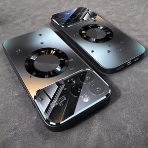 TEMU 럭셔리 티타늄 메탈릭 컬러 매트형 무선충전 케이스 for iPhone 16 15 14 11 Pro Max Plus, 내구성 있는 유리창 & 카메라렌즈 보호, Hollowed-out Logo, 휴대폰액세서리, 고품질 커버